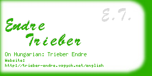 endre trieber business card